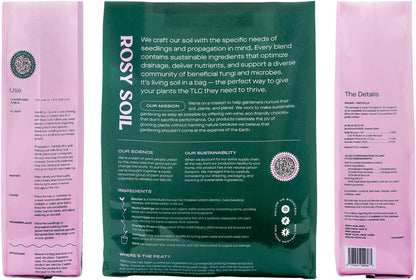 Seedling Seed Starter Soil Mix - Peat-Free Organic Potting Mix for Seeds, Cuttings, Microgreens- Enriched w/Worm Castings, Root-Boosting Biochar, Less Prone to Gnats for Germination & Propagation- 4qt