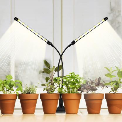 Plant Grow Light for Indoor Plants, Full Spectrum Indoor Grow Light (2 Head 2 Pack)
