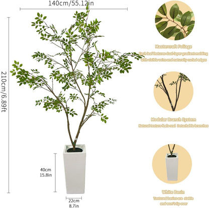 Artificial Elm Tree Faux Elm Tree 6ft Tall Fake Plant in Pot Fake Silk Tree Faux Plants Indoor