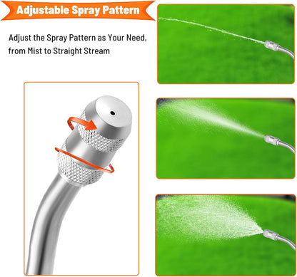 29 Inch Spray Wand Replacement, Brass Barb Match 1/4" & 3/8" Sprayer Wand Hoses, Adjustable Nozzle Stainless Steel Sprayer Wand with Shut off Valve for Weed Garden Car Wash (Orange, 29 inches*1)
