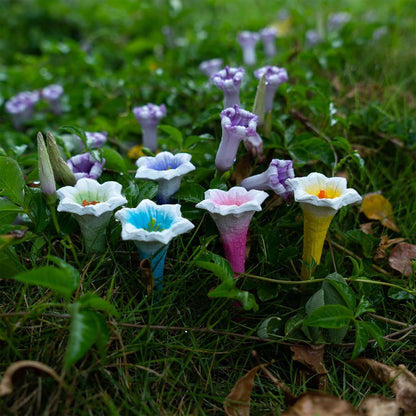 Drinking Cups for Insect, Water Station Flower Decor for Garden, Backyard, Porch, Balcony | Water Feeder for Bee, Butterfly, Ladybug, Wasp and More (Multicolor, Tulip + Lily)
