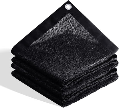 VICLLAX 70% Shade Cloth, 17x18FT Durable Black Mesh Trap with Every 3 FT Grommet, Sun Shade Fabric Netting for for Plants Cover, Greenhouse, Chicken Coop, Barn Kennel, Garden Patio