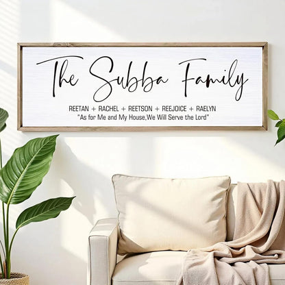 Last Name Signs for Home, Personalized Wall Decor, Framed Family Name Signs for Home Decor, Custom Wood Sign, Established Farmhouse sign, Housewarming Gift