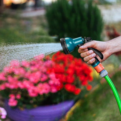 Garden Hose Nozzle Sprayer 10 Watering Patterns Spray Nozzles Heavy Duty Hose Head Lightweight Hose Attachment Blue