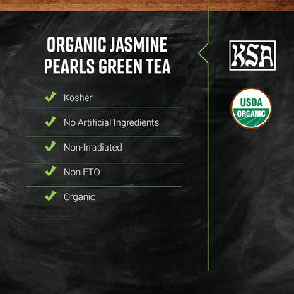Frontier Bulk Jasmine Pearls Green Tea, Organic, 16 Ounce