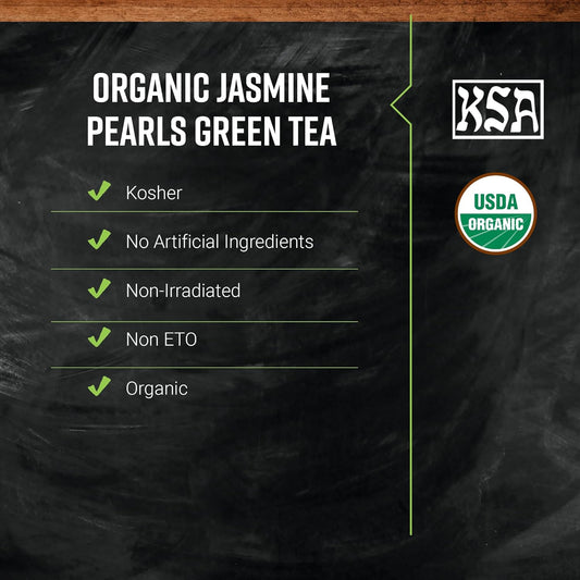 Frontier Bulk Jasmine Pearls Green Tea, Organic, 16 Ounce