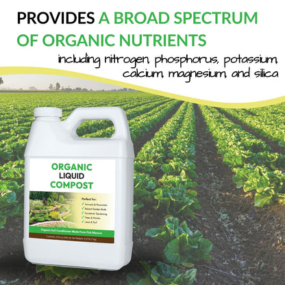 Organic Liquid Compost: Fast-Acting Alternative to Messy and Smelly Composting | Perfect for Brewing Compost Teas (32oz, Treats Up to 5,000 Sq.Feet)