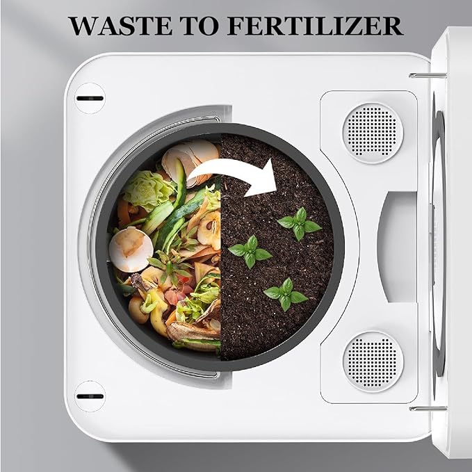 Electric Composter for Kitchen, 3.3L Odorless Smart Compost Bin, 2 Modes, Food Waste to Fertilizer, Smart Electric Composter for Kitchen,110V