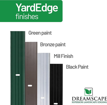 Dreamscape YardEdge Aluminum Landscape Edging - 12 Strips, 6ft Each (72ft Total), Mill Finish - Professional Quality Landscaping Border, Metal Divider for Lawn, Garden, Flowerbed