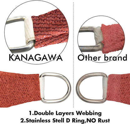 KANAGAWA 16'X16' Rust Red Custom Size Sun Shade Sail Square UV Block Canopy Cover for Patio Backyard Lawn Garden Outdoor (Customized Available)