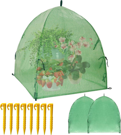 50″*50″*40″ Winter Plant Warm Covers - Raised Bed Cover, Garden Row Accelerator, Warm Tent Freeze Protection Humidity Domes for Germination, Seedling Propagation Protecting Plants from Animals 2PCS