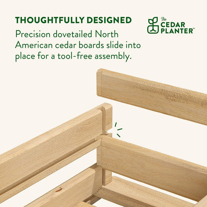 Greenes Fence Cedar Wood Planter Box with Rail Mount Brackets, 32" x 11" x 7" - Made in USA with North American Cedar