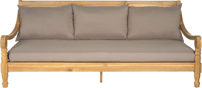 Safavieh Outdoor Collection Pasadena Brown /Taupe Acacia Wood Cushioned Daybed