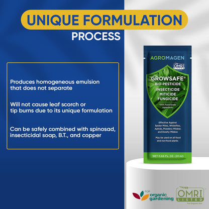 GrowSafe Bio-Pesticide, Organic and Natural Miticide, Fungicide and Insecticide (Ready-to-Mix)