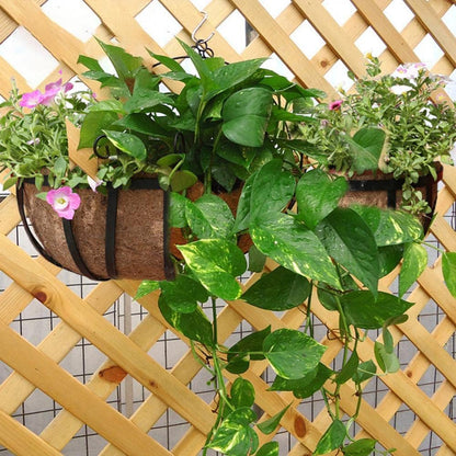STONESTAR 2-Pack Coconut Liners for Planters 36 inch, Half-Moon Shape Window Box Liners Coconut Planter Liners Replacement, Trough Coco Liners for Planters Flower Baskets (36 inch)