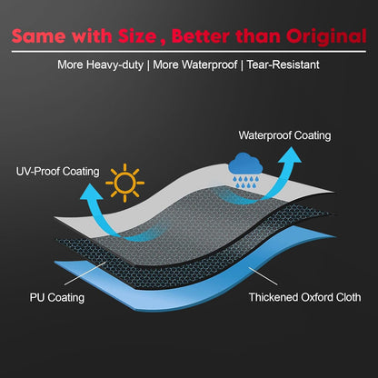 Patio Heater Covers - 600D Outdoor Heater Cover with Zipper Waterproof Heavy Duty, Propane Heat Cover for East Oak, Hampton Bay, Fire Sense and More (89" Height x 33" Dome x 19" Base)
