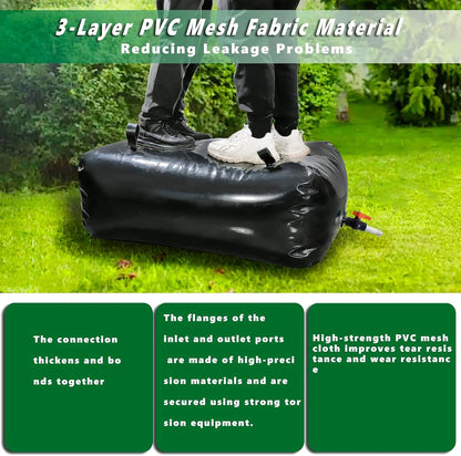 113 L/30 gal Water Bladder Storage Containers, Foldable Portable Water Tank Large Capacity Soft Water Bag, Drought Resistance, Fire Prevention, Emergency Water