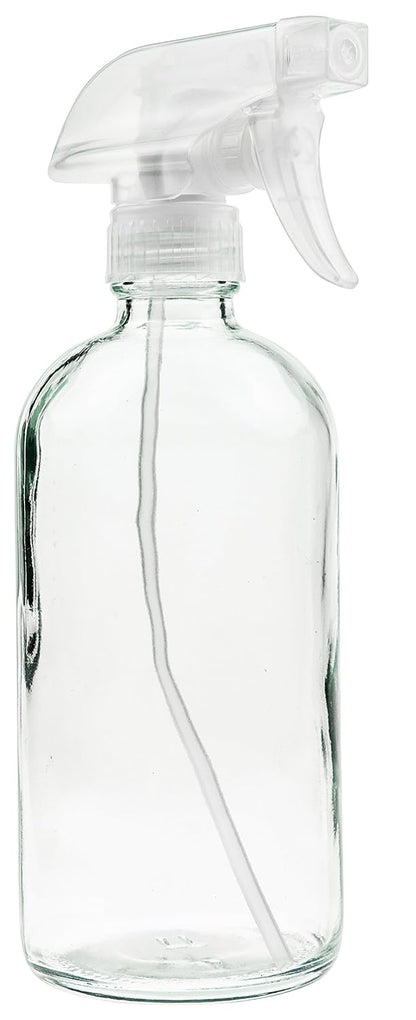 Sally's Organics Glass Spray Bottle - Empty Refillable 16 oz Container is Great for Essential Oils, Cleaning Products, Homemade Cleaners, Misting Plants with Water, and Vinegar Mixtures for Cleaning