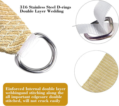 5' x 13' Beige Rectangle Sun Shade Sail SSP1212 Canopy Durable Fabric UV Block Awning,We Make Custom Orders