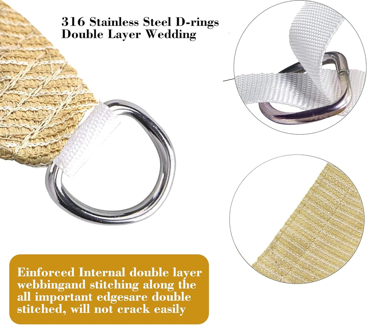 10' x 10' Beige Square Sun Shade Sail SSP1212 Canopy Durable Fabric UV Block Awning,We Make Custom Orders