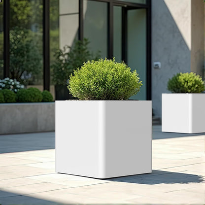 Large Metal Outdoor Planter Box 24" W x 24" D x 24" H, Cube Planters for Outdoor Plants, Large Square Flower Pot for Patio, Deck, Garden, Yard