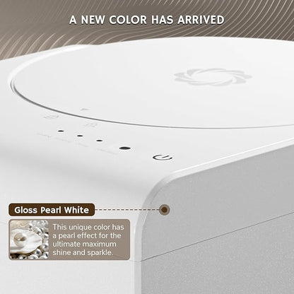 Airthereal Bundle | Revive Electric Kitchen Composter White and 1 Spare Bucket + Lid, 2.5L Capacity with SHARKSDEN® Tri-Blade, Turn Food Waste and Scraps into Dry Compost Fertilizer