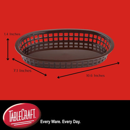 TableCraft Products C1076BR Cash and Carry Basket, Chicago, Brown (Pack of 12)
