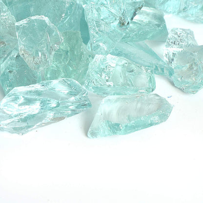 High Luster Reflective Fire Glass Gravel,Fire Gems,Fire Drops,Fire Glass Pebbles Stones Beads Chips for Fire Pit Fish Tank Aquarium Garden,1-2cm,540g/1.19lb (Water Green)