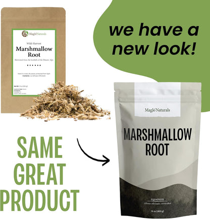 MagJo Naturals Marshmallow Root, Cut & Sifted, Non-irradiated, Bulk Bag, Althaea officinalis L. (16 Oz)