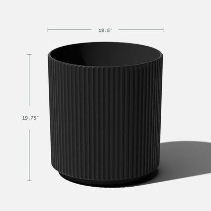 Veradek Round Demi Planter Pots for Indoor/Outdoor Garden Use, Made from Plastic-Concrete Mix with Drainage Holes, Perfect for Small to Large Succulent Plants, Flowers, Modern Interior Plants
