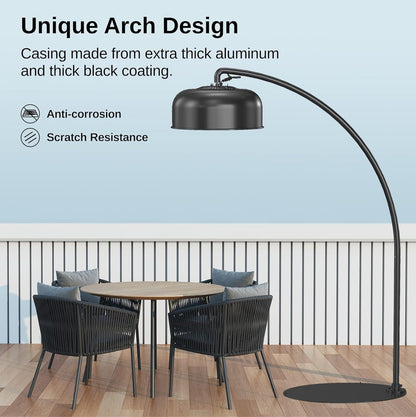 EAST OAK Outdoor Heater 3000W, Electric Arch Patio Heater for Commercial Use, Electric Infrared Heater with 3 Heat Settings, IP65 Waterproof & Dustproof Remote Control,Black 240V