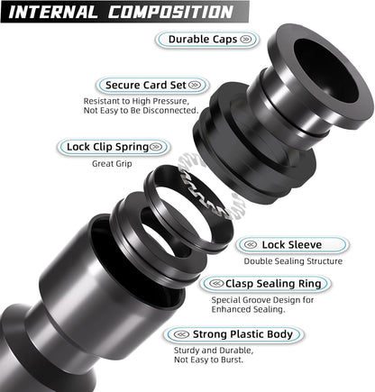 30 Pack Quick Connect 1/4" Drip Irrigation Elbow Coupling Connector,Universal 90 Degree Elbow Fitting for 1/4 Inch Irrigation Tubing,Leak Free Fittings for Sprinkler or Drip Irrigation System