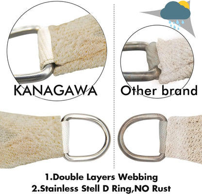 KANAGAWA 22'X22' Cream Custom Size Sun Shade Sail Square UV Block Canopy Cover for Patio Backyard Lawn Garden Outdoor (Customized Available)