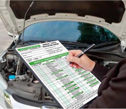 Annual Vehicle Inspection Report Form Dot Annual Inspection Forms and Stickers, 25-pk 3-Ply Carbonless Adhesive Vinyl Label 2-Ply, Driver Vehicle Inspection Report Book for Truck Drivers