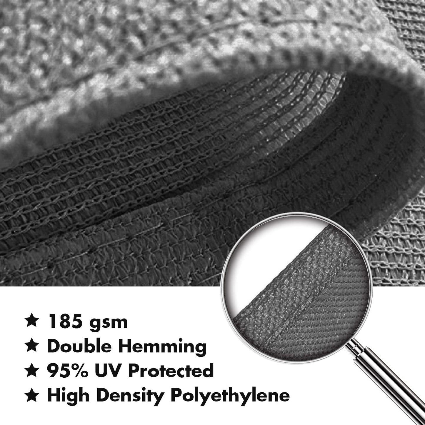 KANAGAWA 14'X20' Dark Gray Custom Size Sun Shade Sail Rectangle UV Block Canopy Cover for Patio Backyard Lawn Garden Outdoor (Customized Available)