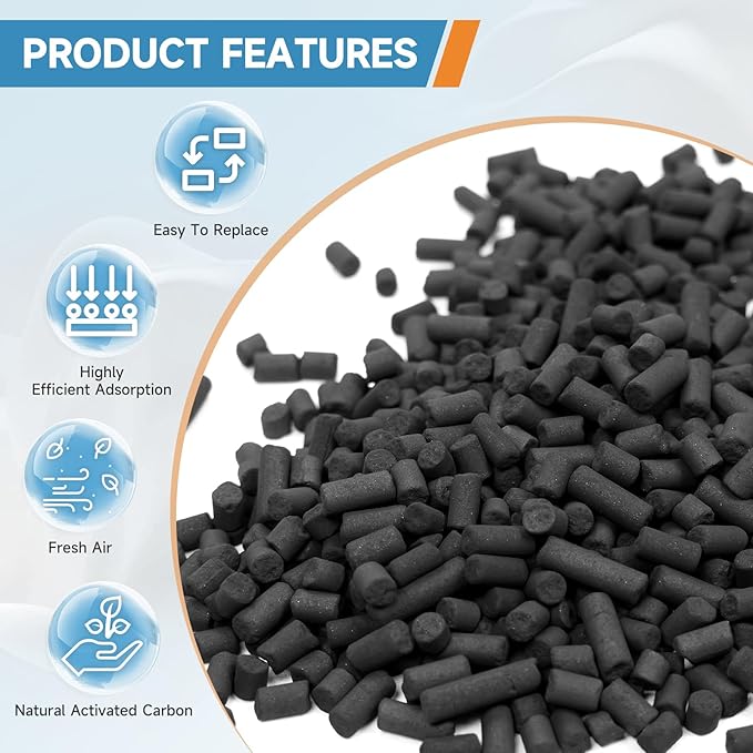 2 Pack Charcoal Refills for Lomi Smart Waste Kitchen Composter, 1.0 Pounds (Activated Charcoal Filters Keep Your Kitchen Smelling Fresh and Odour-Free)