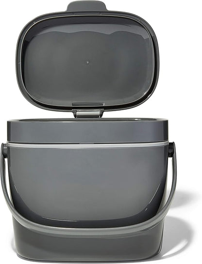 OXO Good Grips EASY-CLEAN COMPOST BIN - CHARCOAL - 1.75 GAL/6.62 L