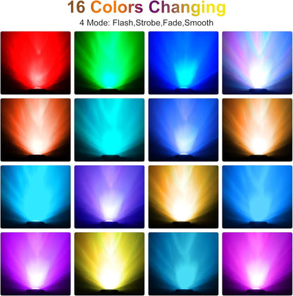 RGB Pond Lights with Timer, Super Bright LED Underwater Submersible Colorful Landscape Spotlights, Remote Control IP68 Waterproof Fountain Lights for Fish Aquarium Tank Garden Yard (Set of 5)