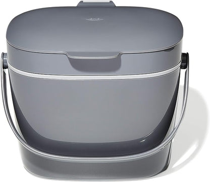 OXO Good Grips EASY-CLEAN COMPOST BIN - CHARCOAL - 1.75 GAL/6.62 L