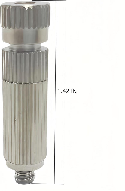 High Pressure Brass Nickel Plated Misting Nozzle for Outdoor Cooling Mist System, 0.6mm Ceramics Orifice, Anti-Drip Cleanable, 10pcs