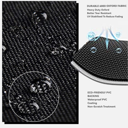 Outdoor Patio Dining Set - Wicker Bar Height Table and Chair Cover - Black, Waterproof - Suitable for 76 * 34 * 42" Patio