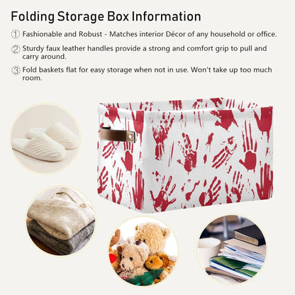 Skull Hand Rectangular Storage Basket Organizer Bin Shelf Baskets For Clothes Gifts For Home Office Dorm