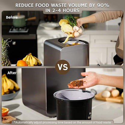 Airthereal Bundle | Revive Electric Kitchen Composters 1-Grey and 1-White, 2.5L Capacity with SHARKSDEN® Tri-Blade, Turn Food Waste and Scraps into Dry Compost Fertilizer
