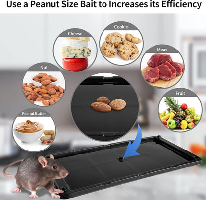 LULUCATCH Super Glue Traps 1200 Pack for Mice & Snakes, Larger, Heavier Sticky Traps with Non-Toxic Glue. Sticky Mouse Traps Indoor, Easy to Set, Pet Safe Pest Control