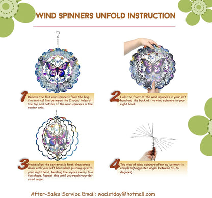 Wind Spinners Outdoor Chicken Decorations - Birthday Gifts for Women Mom Grandma, Hanging 12 inch 3D Sculptures for Garden Decor for Outside, Patio, Yard