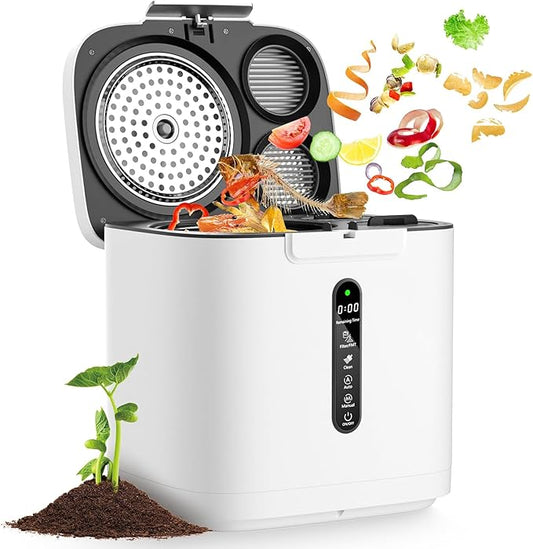 Electric Kitchen Composter, Odorless Electric Compost Bucket, Convert Food Waste and Residue into Compost