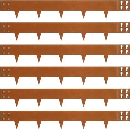 Corten Steel Landscape Edging 40" Lx 6" H Steel Landscaping Edging 6 pcs Metal Landscape Edging Garden Border Edge Patina for Yard Lawn Outdoor Flower Plant by GZGNEEVL
