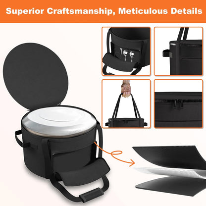 Pizza Oven Carry Bag for Solo Stove Pi Pizza Oven, Waterproof Dustproof Solo Stove Pi Shelter, Storage Bag with Durable Handles, 21" Dia x 16" H Caryy Case for PizzaOven