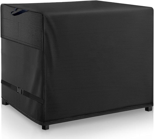Outdoor Patio Dining Set - Wicker Bar Height Table and Chair Cover - Black, Waterproof - Suitable for 76 * 34 * 42" Patio