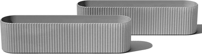 Veradek Demi Series Window Box Planter - Long Planter Box for Windowsill/Balcony | Durable Plastic-Stone Composite Material | Modern Décor for Flowers/Herbs